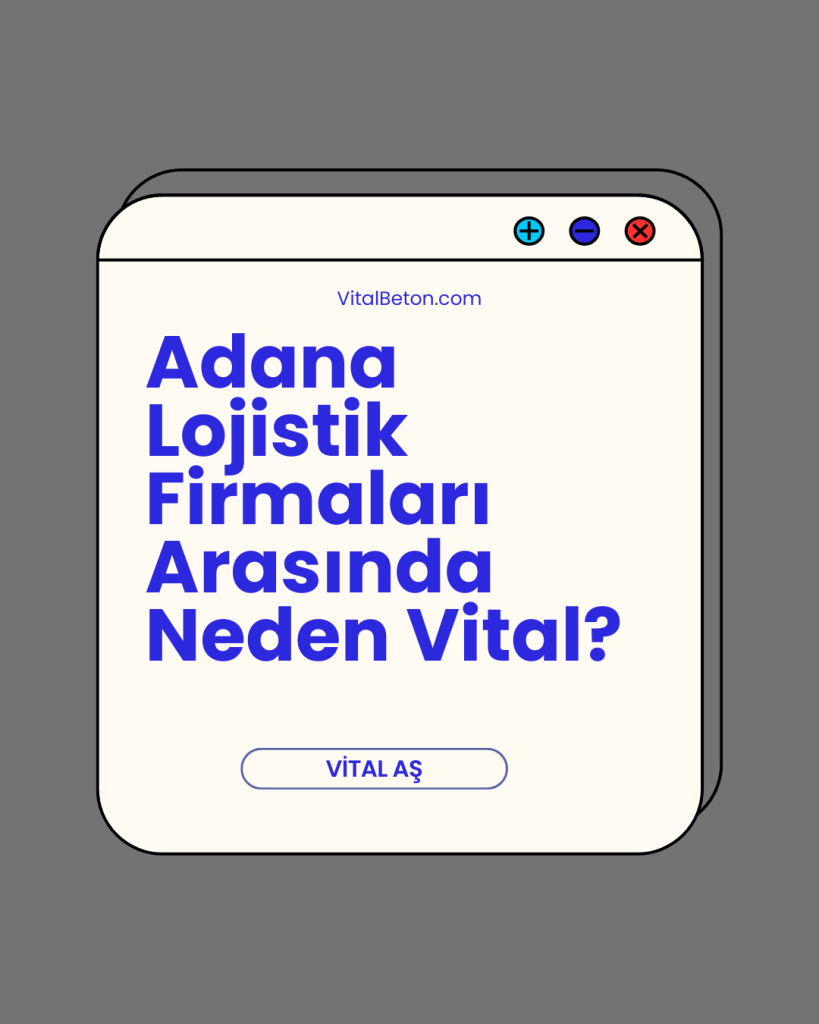 Adana Lojistik Firmaları Arasında Neden Vital?