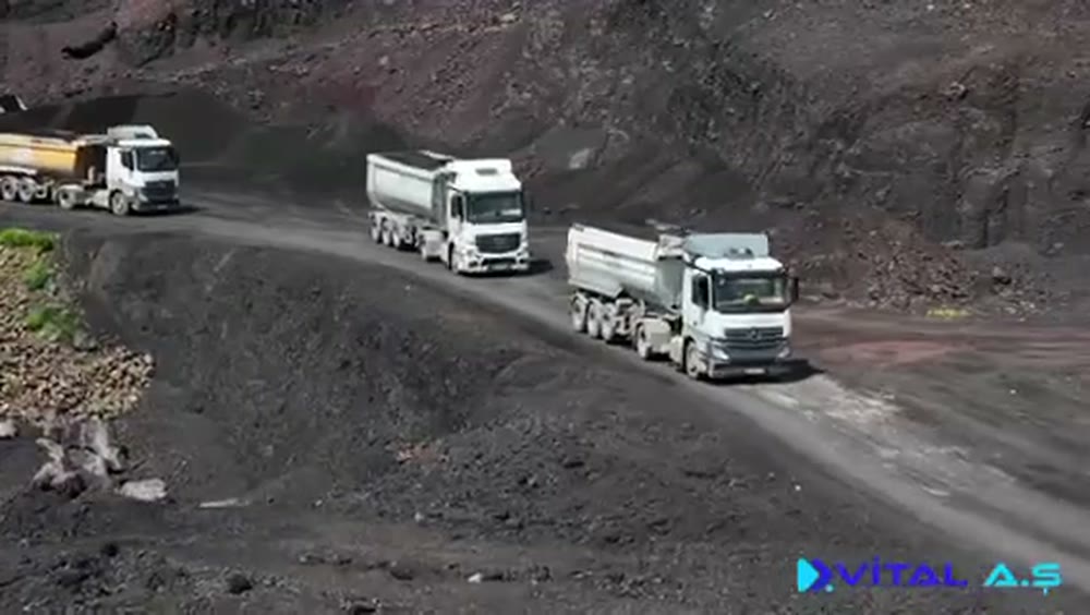 Damperli tırlarla agrega sevkiyatı